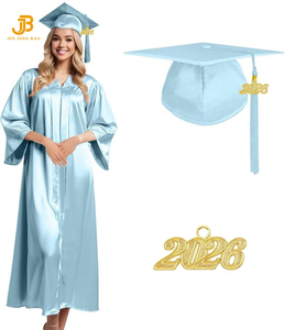 Uniformes <span class=keywords><strong>Escolares</strong></span> al por Mayor, Togas de Graduación Brillantes Personalizadas de Fábrica a Bajo Precio con Birrete y Borla, Uniformes para Adultos, Túnica de Graduación - Product Image 4