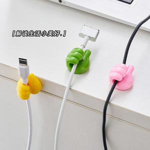Thumb Hook <b>Cable</b> Organizer 10-Pack Non-Slip Adhesive Desktop <b>Charging</b> <b>Cable</b> Holder Traceless No-Drill Installation - Product Image 1