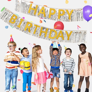 Bannière en forme de couronne avec des paillettes et des glands pour un <span class=keywords><strong>joyeux</strong></span> <span class=keywords><strong>anniversaire</strong></span>, bannière pour enfants, vente chaude, décorations pour la rentrée scolaire et le Nouvel An chinois - Product Image 5