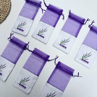 Sacs à cordon en toile recyclable avec logo personnalisé, en coton biologique naturel et lin, pour emballage de parfums, lavande, vanille, épices