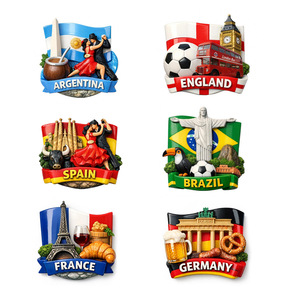 Imán de nevera con bandera nacional de la Copa <span class=keywords><strong>Mundial</strong></span> 2026, recuerdo de resina 3D para aficionados al fútbol de EE. UU., Canadá y México, regalo de decoración para el hogar - Product Image 1