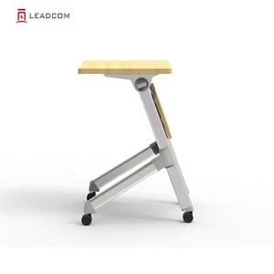 Table de formation pliable et empilable LEADCOM <span class=keywords><strong>Clarence</strong></span> LS-424AS en acier, design moderne, pour salle de réunion commerciale - Product Image 6