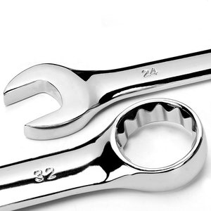 Chiave a ganasce aperta a estremità singola con finitura a specchio utensili manuali doppi ingranaggi chiave a bussola chiave a cricchetto Set di chiavi combinate - Product Image 6