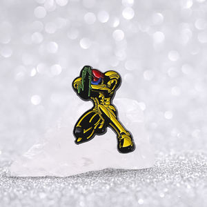 Sming PinsアドベンチャーゲームEnamel Pins Metroids漫画金属ブローチバッジファッションジュエリーバックパック - Product Image 3