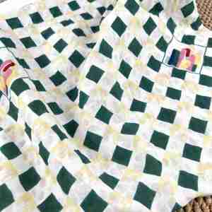 Bán Buôn Tùy Chỉnh Dot In Dệt 78gsm 100% Cotton Thoáng Khí Muối Shrank Nhăn Nhẹ Vải Cho Váy Túi Cô Gái Chàng Trai - Product Image 4