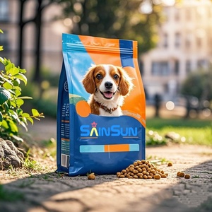 Bolsa de Embalaje Personalizada de Fondo Plano con Cierre, de Mylar, para Alimentos de Mascotas (Perros, Gatos, Peces, Aves), en Tamaños de 1kg, 2kg, 3kg, 5kg, 10kg, 15kg y 20kg - Product Image 2