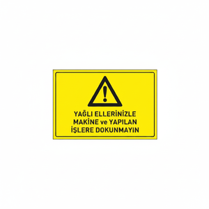 Cinta de Advertencia con Señal de Manos Mojadas de Aceite para Maquinaria y Áreas de Trabajo - Product Image 2