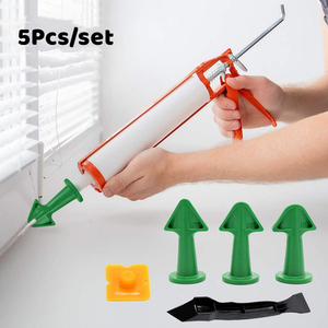 5-em-1 DIY calafetagem bocal aplicador de acabamento ferramenta raspador espátula de cola de plástico pá para telha tijolo Joint Floor Silicone OEM - Product Image 3