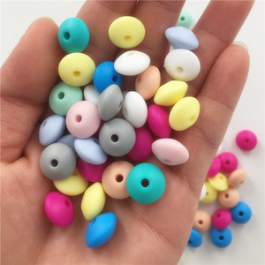 Perles en silicone multicolores 12*7mm, très vendues, pour bricolage, écologiques et non toxiques - Product Image 5
