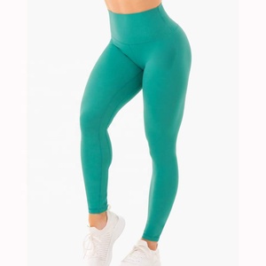 Leggings de gimnasio con entrenador de cintura 92% Nylon y 8% Spandex Leggings elásticos Mujer - Product Image 4