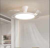 Ventilateur de plafond LED moderne à grande vitesse, à fréquence variable, invisible, lampe de ventilateur, chambre à coucher, salon, maison, lustre électrique
