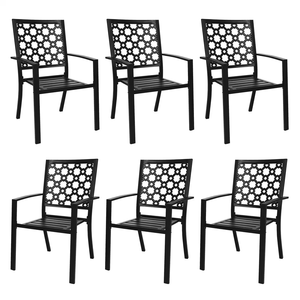Ensemble de chaises de bistrot en fonte métallique imperméable à l'eau pour le jardin Mobilier de chaise de jardin Table de luxe moderne pour l'extérieur - Product Image 3
