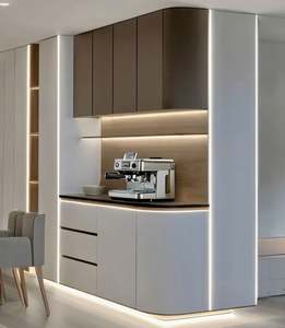 Meuble d'entrée haut de gamme avec buffet de salle à manger en arc, meuble de bar, meuble de couloir, personnalisation, coin incurvé - Product Image 6