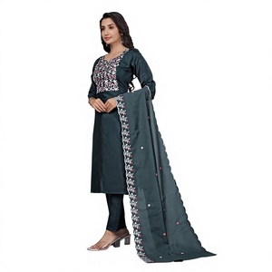 NOUVEAU DESIGN LANCEUR DE COLLECTION : KURTA PENT AVEC DUPATTA, KURTI AVEC PANTALON ET DUPATTA, MODÈLE N° DCVK-02 Détails du produit Tissu de la kurta - Product Image 1