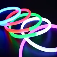 Водонепроницаемая гибкая неоновая светодиодная RGB-лента, 12 В постоянного тока, 6 мм, 8 мм, 5 В, 12 В, 24 В, 360 градусов