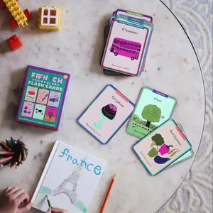 Individuelles Lernkartenspiel große chinesische Englische Sichtwörter Alphabet pädagogische Flash-Karte für 2 Jahre alte
