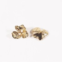 18MM 20MM 23MM 25MM Kancing Logam Berbentuk Bunga Mutiara & Berlian Imitasi untuk Pakaian Kancing Jahit Logam Kancing Poligonal