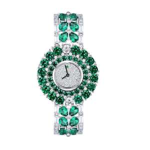 Volledig beïnvloed door ijs-effect kubieke zirkonia automatisch horloge op maat gemaakt van roestvrij staal met mechanische studded polsband - Product Image 5