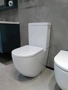 W8693 + T8593 новый дизайн, сертификат водяного знака, Лидер продаж, керамическая чаша для туалета с двойным сливом, напольная двухсекционная унитаз - Product Image 3