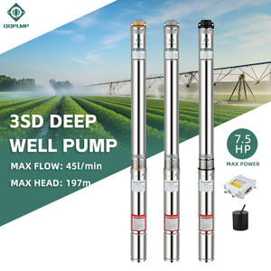 QQPUMP Bomba Sumergible 3 pulgadas Bldc AC 0.5Hp 1 Hp 1Hp Bombas sumergibles de agua de pozo profundo para riego agrícola - Product Image 1