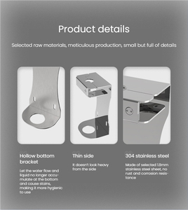 Distributeur de <span class=keywords><strong>savon</strong></span> mural de luxe pour hôtels, en acier <span class=keywords><strong>inoxydable</strong></span>, pour shampoing, après-shampoing et gel douche - Product Image 4
