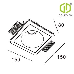 GDLED de yeso empotrada luz del punto de ventas caliente sin marco de luz para el hogar Oficina tiendas - Product Image 3