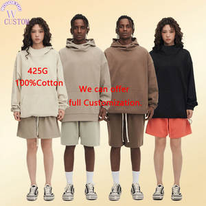 Logo personnalisé motif 3D broderie camouflage hommes pull à capuche coton ample épais à capuche surdimensionné <span class=keywords><strong>sweat</strong></span> pour bouffée impression - Product Image 2