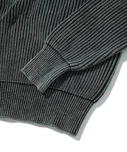 Pull en coton tricoté sur mesure pour homme, effet délavé, style décontracté, rétro, tendance, streetwear, pull d'hiver, vêtements pour homme - Product Image 4