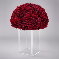 Boules de fleurs artificielles en soie blanches et vertes de haute qualité, modernes et durables, sur mesure, pour centre de table, arrangement romantique pour mariage