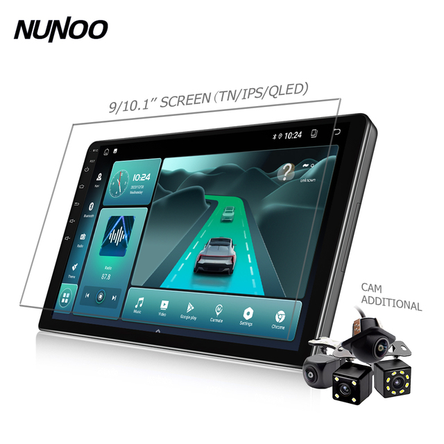 Nunoo Navigation Car DVD Player Auto Electronics Video Touch Screen Car Radio 9/10 Inch GPS Stereo Radio Navigation System Audio