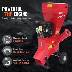 7HP Gasoline Wood Chipper Shredder <strong>Machine</strong> 3&quot;(76mm) Chipping Capacity Garden <strong>Tree</strong> <strong>Branch</strong> <strong>Crusher</strong> - Product Image 2