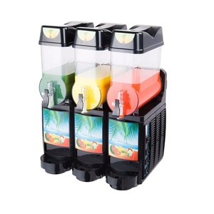 Commercial 36L Triple Tanks Slush Machine Motor Pump Dispenser For Granita Slushy Frozen Beverages Fruit Juice Processing