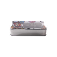 Scatola di Latta per Biscotti con Finestra Trasparente Irregolare in PVC, Contenitore Regalo in Latta Stampato Personalizzato OEM con Superficie Lucida