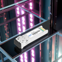 Transceiver Optik 10GBASE-SR SFP+ 850nm 300m LC Duplex MMF dengan DDM untuk Switch Pusat Data