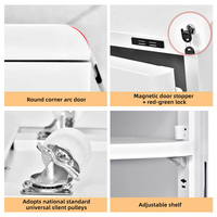 Meuble d'impression mobile en acier avec porte verrouillable, support de copieur haute capacité, table d'impression mobile pour bureau commercial