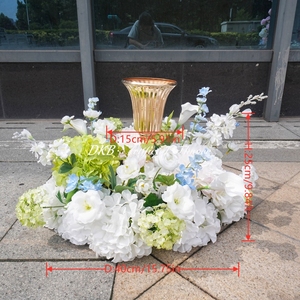 Flores Artificiales DKB, Corona de Flores de Seda Hecha a Mano, Decoración de Mesa para el Día de la Madre, Estilo Moderno, Alta Simulación, Reutilizable - Product Image 2