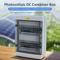 Boîtier de distribution d'énergie solaire photovoltaïque IP65, 24 prises, 600V, disjoncteur 63A, protection contre les surtensions, système d'énergie solaire