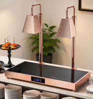 Lampe chauffante de comptoir commerciale à tête simple, double ou triple pour buffet, idéale pour l'hôtellerie, la restauration et la présentation alimentaire