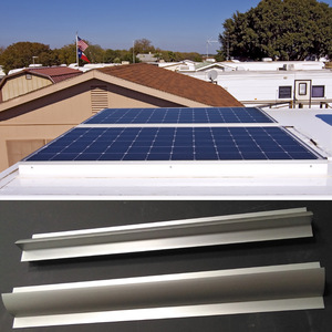 Rail de montage solaire en aluminium, surface anodisée, pour l'installation de systèmes photovoltaïques sur toiture - Product Image 5