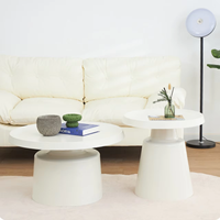 Bois massif Verre Moderne Simple Crème Style Table Basse Table D'appoint Personnalisé Chez L'habitant Maison Manufacturée Entreprise Professionnelle