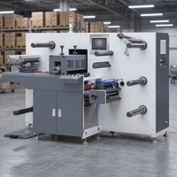 Machine de découpe CNC à plat pour étiquettes à impression intermittente haute vitesse SR-350YM, PLC Schneider, moteur à roulement à haute productivité