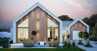 Structure résidentielle personnalisable et durable de structure métallique de maison préfabriquée de duplex