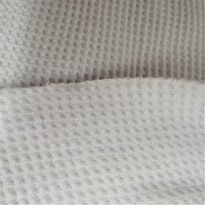 Tissu gaufré en coton blanc tricoté Tissu gaufré en coton personnalisé Tissu gaufré en coton Interlock - Product Image 2