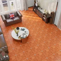 Carreaux de sol en céramique de style pastoral chinois 500x500mm, entièrement en porcelaine, finition mate, coins arrondis, antidérapants, aspect antique