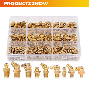 Brass mỡ núm vú 45 độ khuỷu tay mỡ vòi phun dầu thủy lực bơ vòi phun cho mỡ súng - Product Image 4