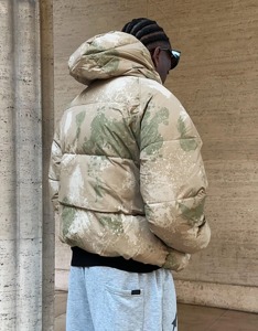 Vestes matelassées surdimensionnées à capuche, coupe-vent, imprimées, avec logo <span class=keywords><strong>personnalisé</strong></span>, 100% polyester, design de créateur, pour l'hiver - Product Image 3