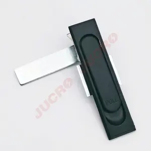 DL717-1 Black Powder Coated Zinc Alloy Swing Handle Panel Latch Lock Used For Metal Box Flush Latch