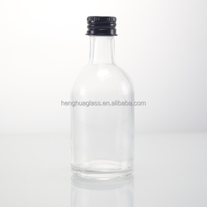 Mini 50ml 1.5oz rõ ràng Whisky chai thủy tinh tinh Linh Hồn rượu rượu Brandy container với biểu tượng tùy chỉnh bán buôn - Product Image 6