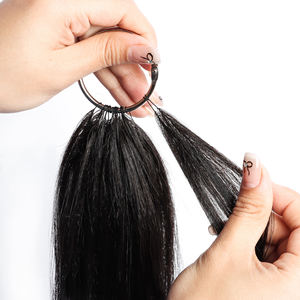 Extensioni per <span class=keywords><strong>capelli</strong></span> ricci piccoli a doppia trama con clip, in <span class=keywords><strong>capelli</strong></span> umani, per trecce all'uncinetto - Product Image 1