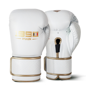 Gants de boxe durables en cuir de qualité professionnelle rembourrés en <span class=keywords><strong>crin</strong></span> de cheval gants de boxe Muay Thai de haute qualité sparring - Product Image 3